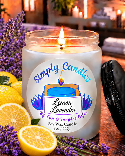 Lemon Lavender Scented Candle