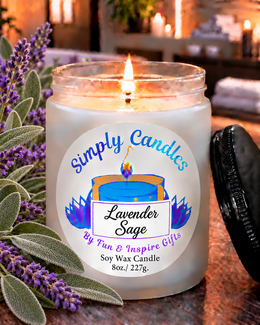 Lavender Sage Scented Candle