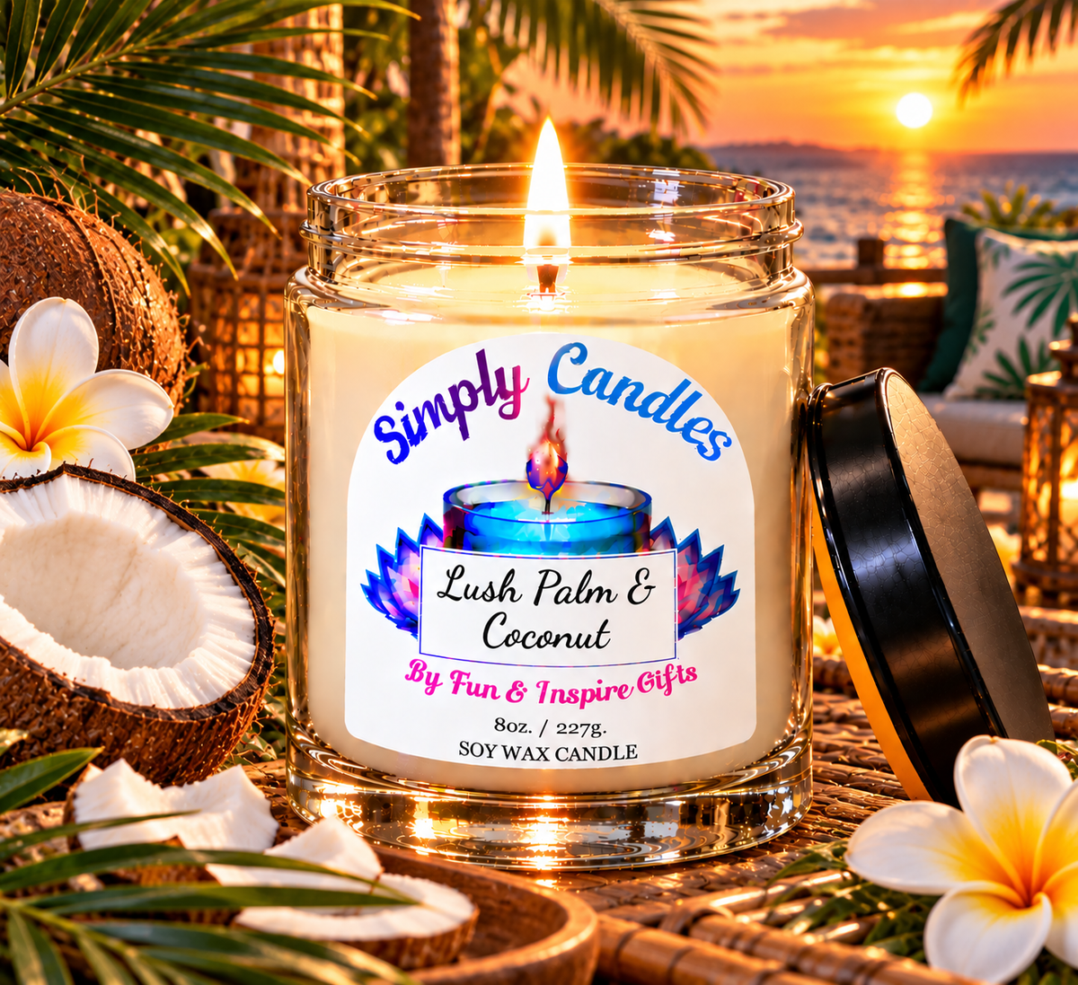 Lush Palm and Coconut Scented Candle