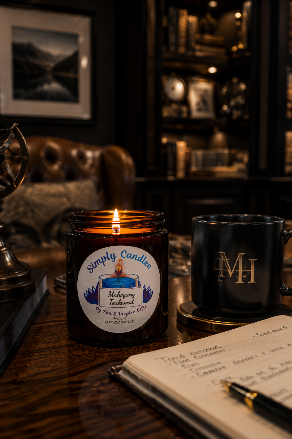 Mahogany Teakwood Scented Candle