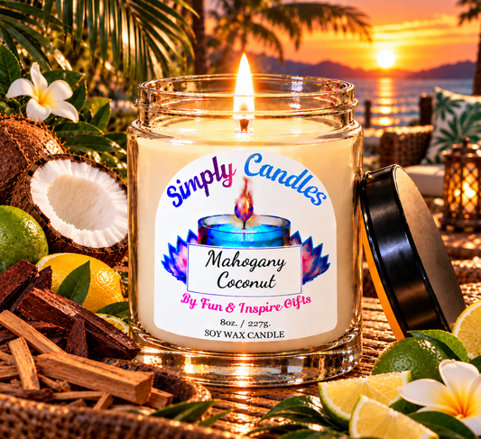 Mahogany Coconut Scented Candle