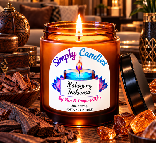 Mahogany Teakwood Scented Candle