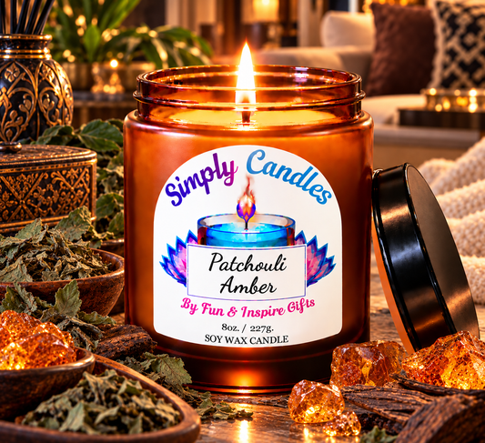 Patchouli Amber Scented Candle