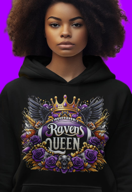 Ravens Queen Ladies Hoodie