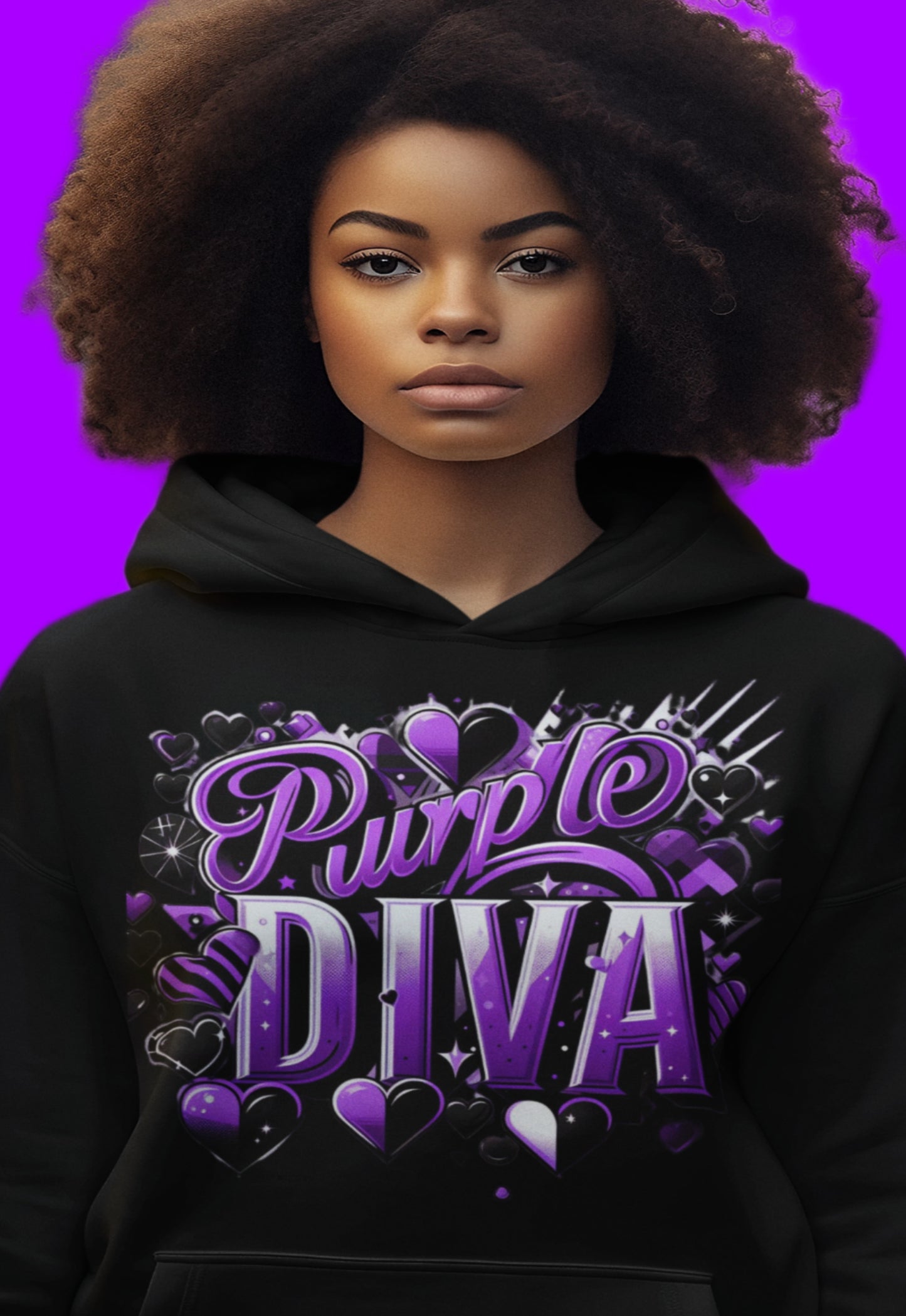 Purple Diva Ladies Hoodie