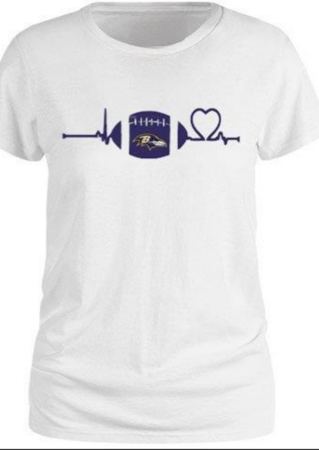 Ladies Ravens Heartbeat Tee