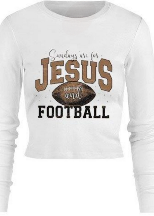 Sundays Are For Jesus and Football Ladies Tee