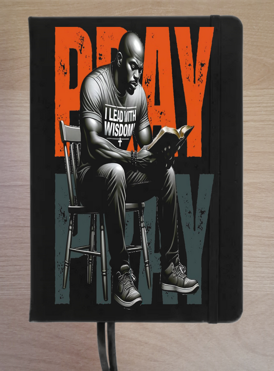 I Lead With Wisdom Men's Faux Leather Prayer Journal