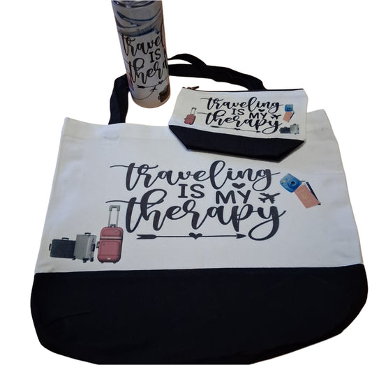Traveling Is My Therapy Gift Set