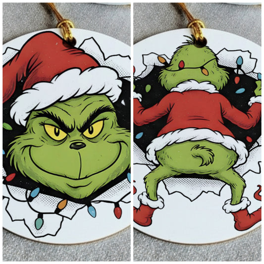 What Are You Looking At! Grinch  Ceramic Christmas Ornament