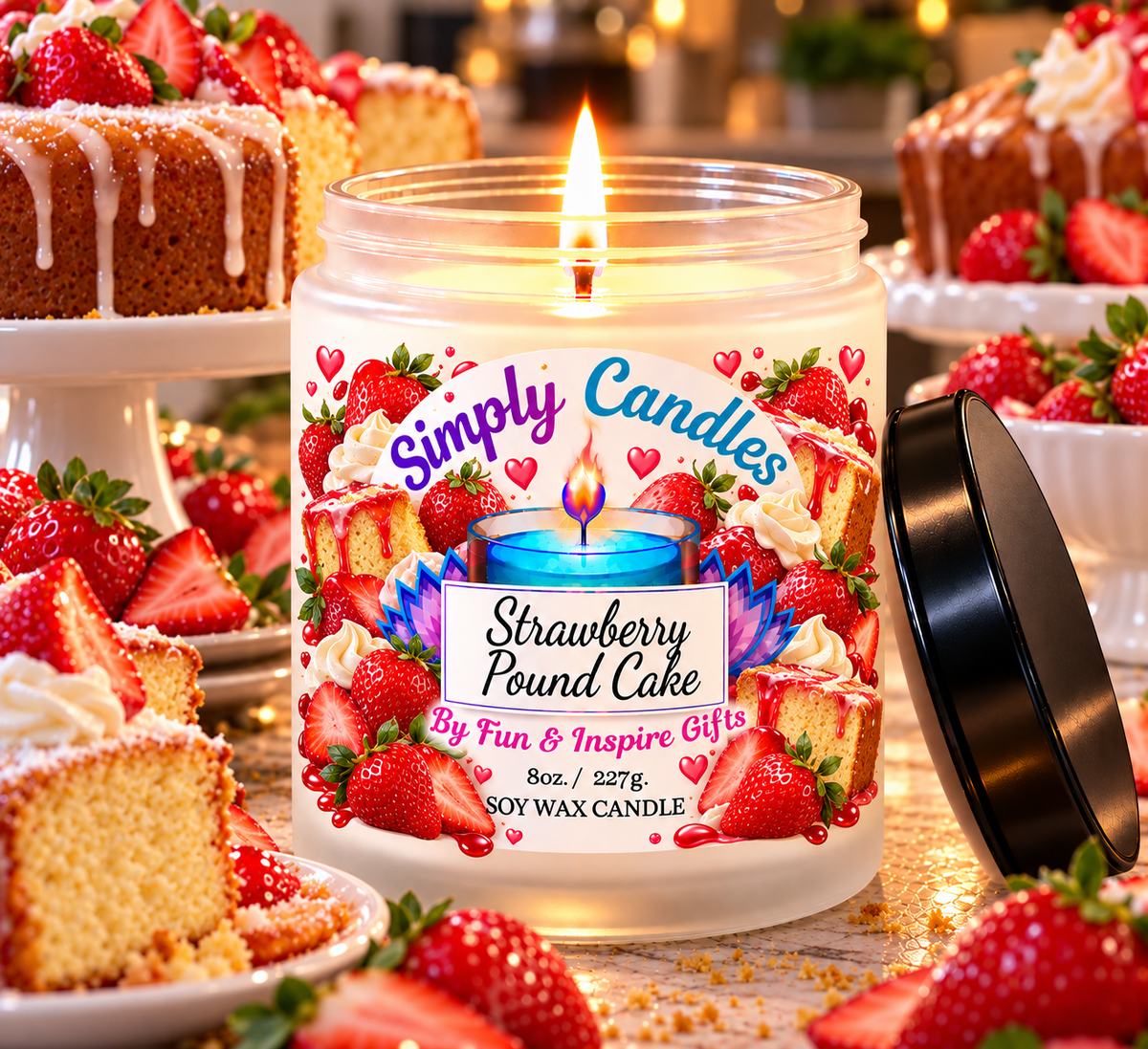 Strawberry Pound Cake Scented Candle