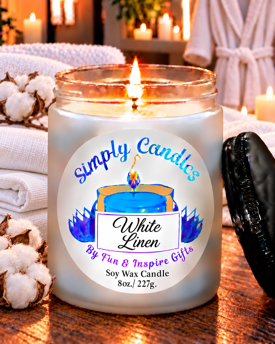 White Linen Scented Candle