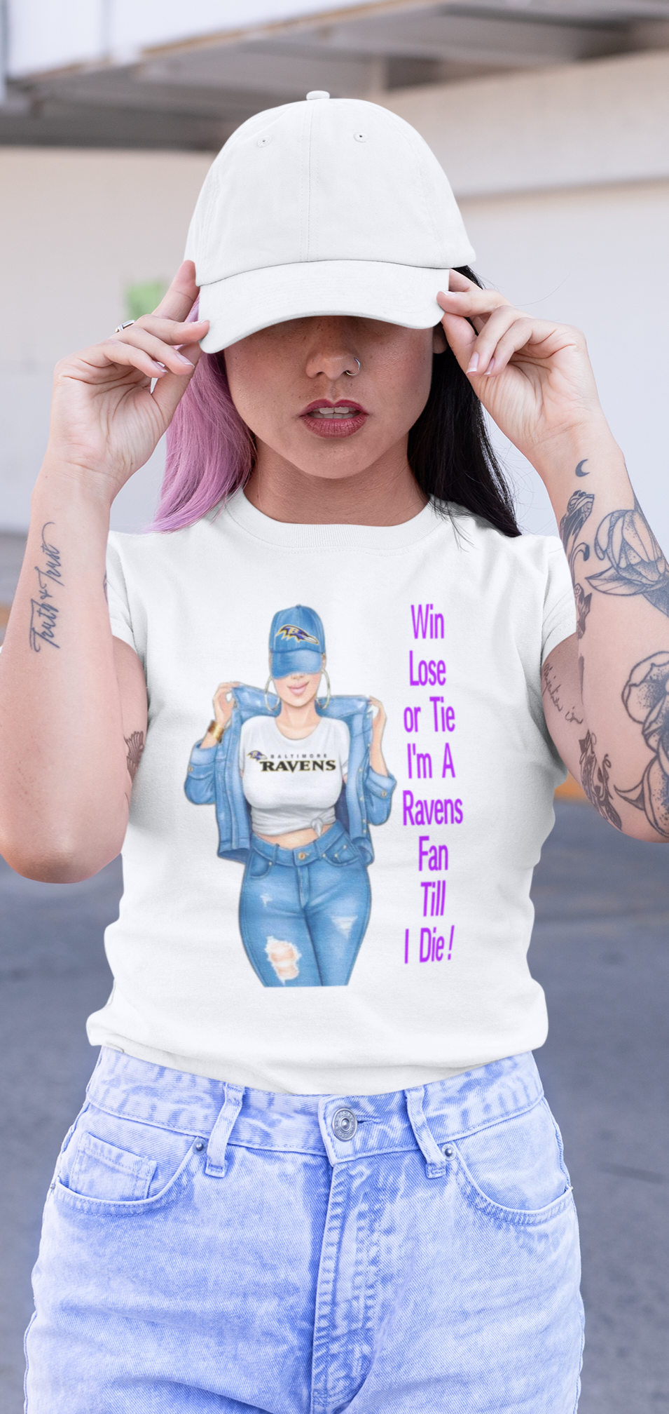 Ladies Win Lose or Tie Ravens Tee