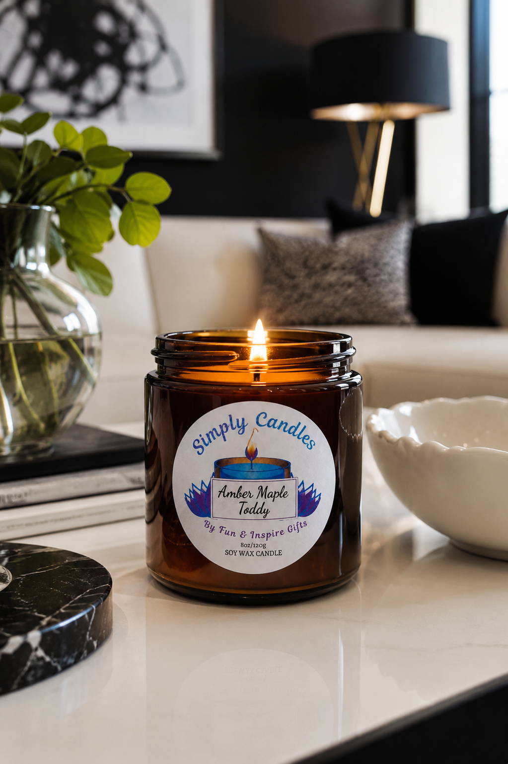 Amber Maple Toddy Scented Candle