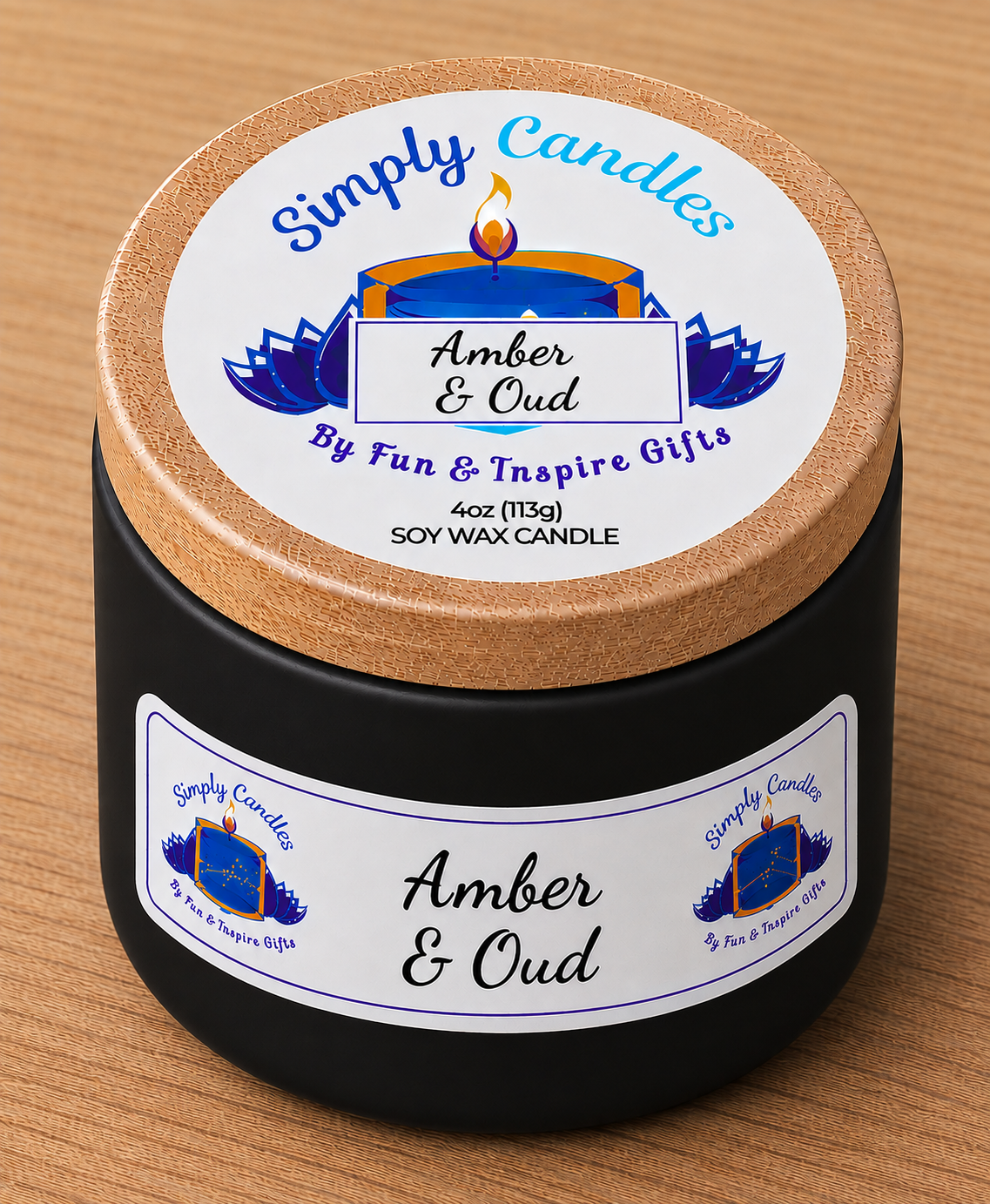 Amber & Oud Scented Candle