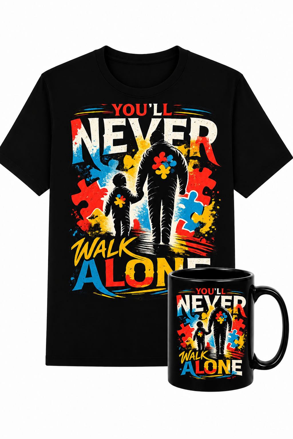 You'll Never Walk Alone Tee and Coffee Mug Bundle