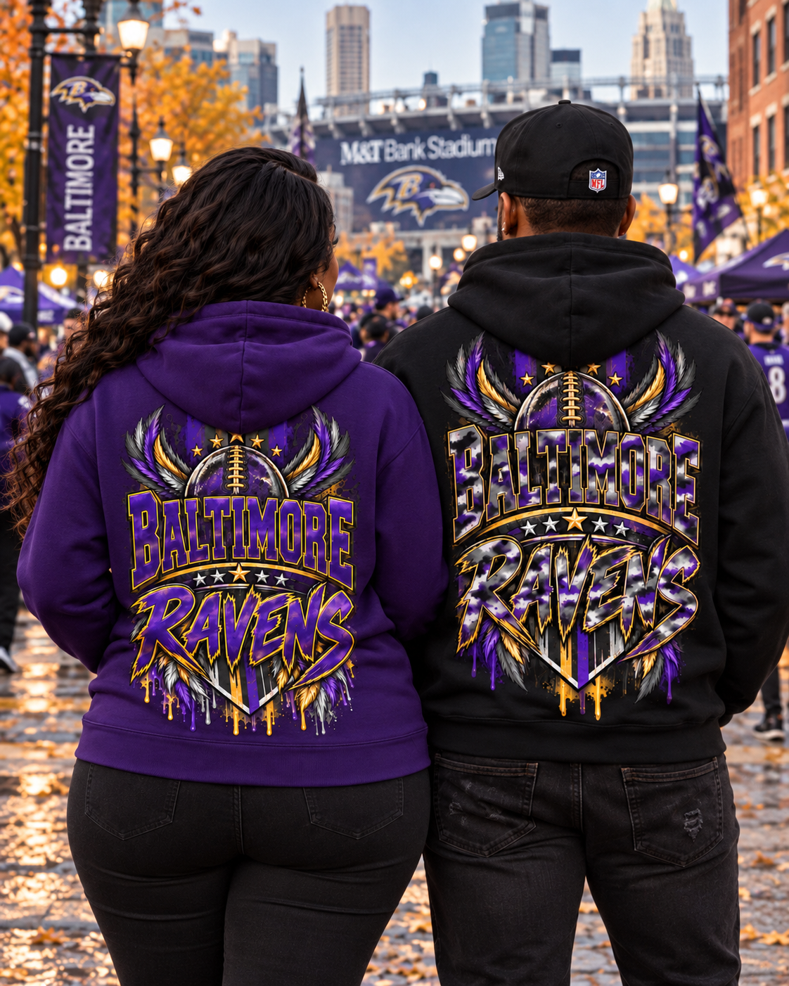 Baltimore Ravens His & Hers Fan Hoodies