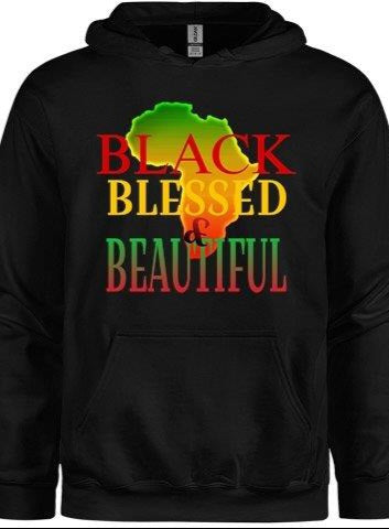 Black Blessed Beautiful Hoodie