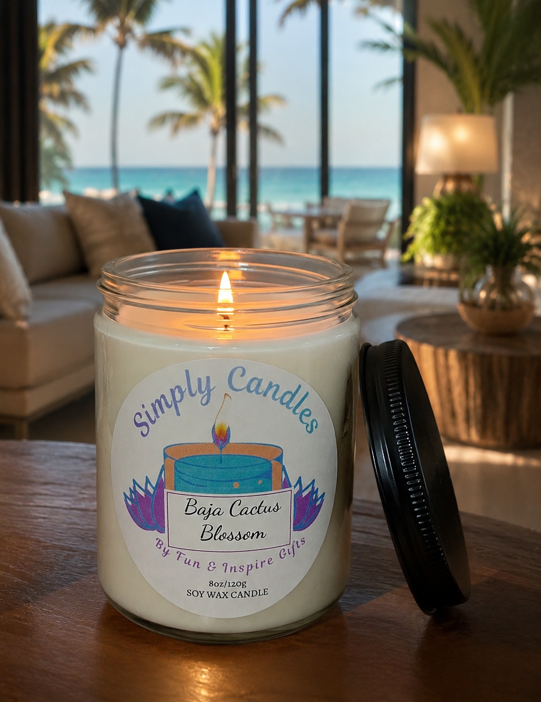 Baja Cactus Blossom Scented Candle