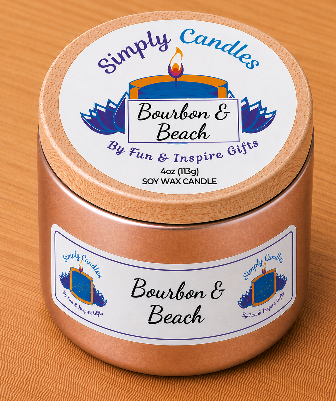 Bourbon and Beach Scented Candle