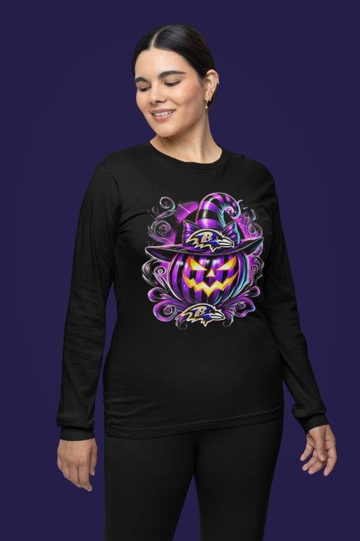 Ravens Scary Pumpkin Ladies Tee