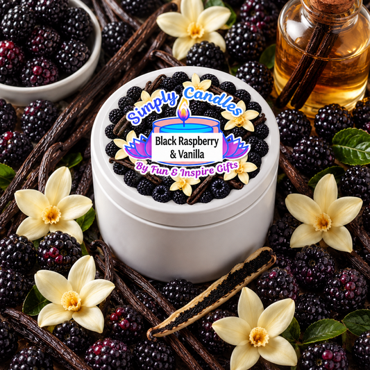 Black Raspberry & Vanilla Scented Candle