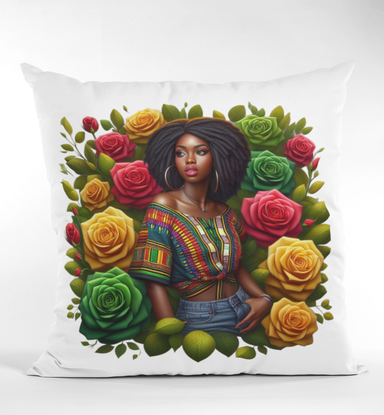 Black Beauty African Inspired Pillow