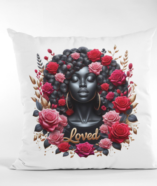 Black Beauty Loved Accent Pillow