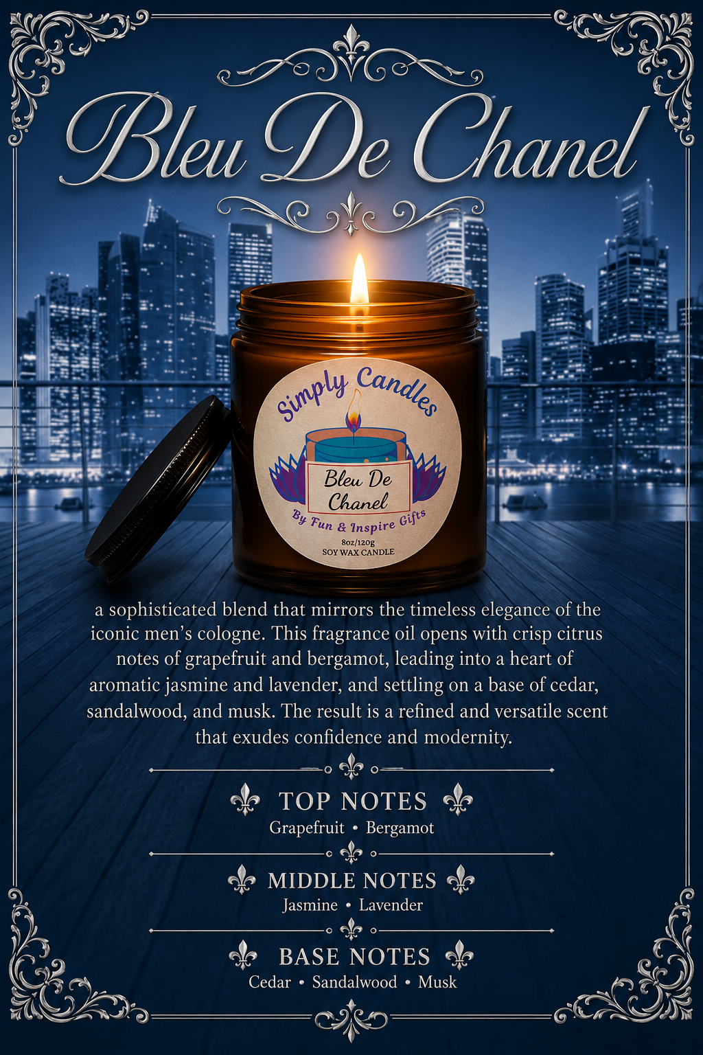 Bleu De Chanel Scented Candle