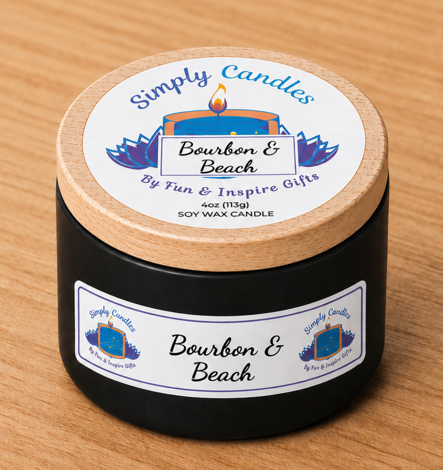 Bourbon and Beach Scented Candle