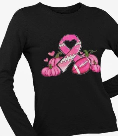 Breast Cancer and Football Ladies Tee