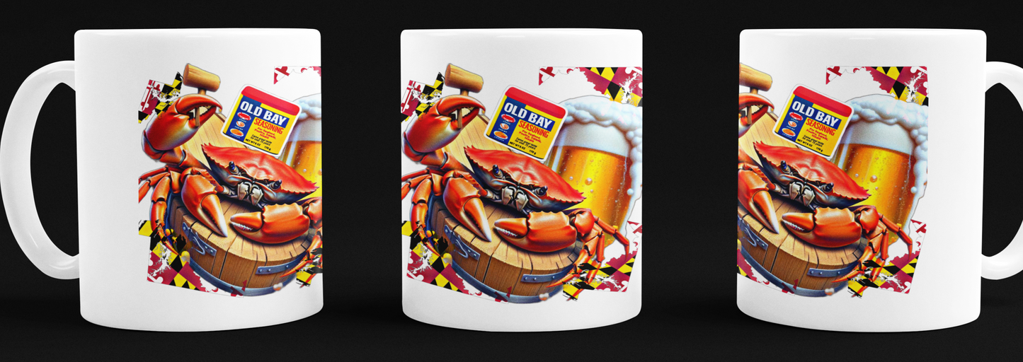 Crab and Beer Coffee Mug