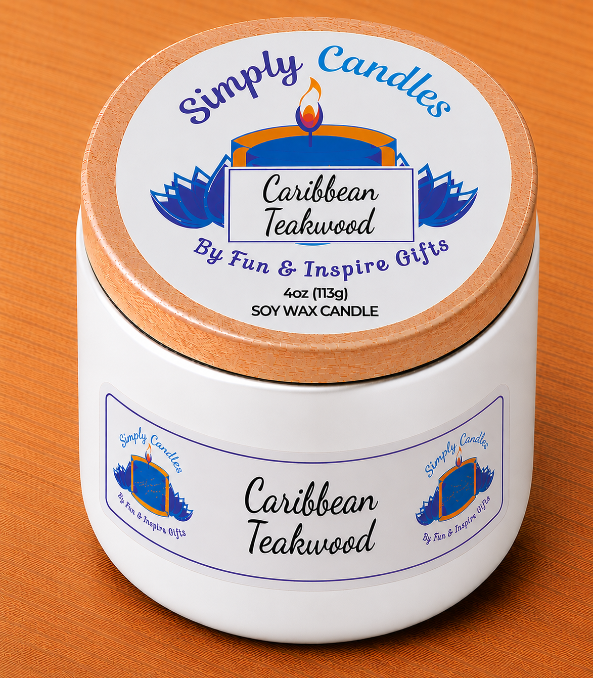 Caribbean Teakwood Scented Candle
