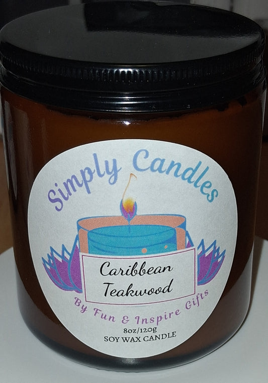 Caribbean Teakwood Scented Candle