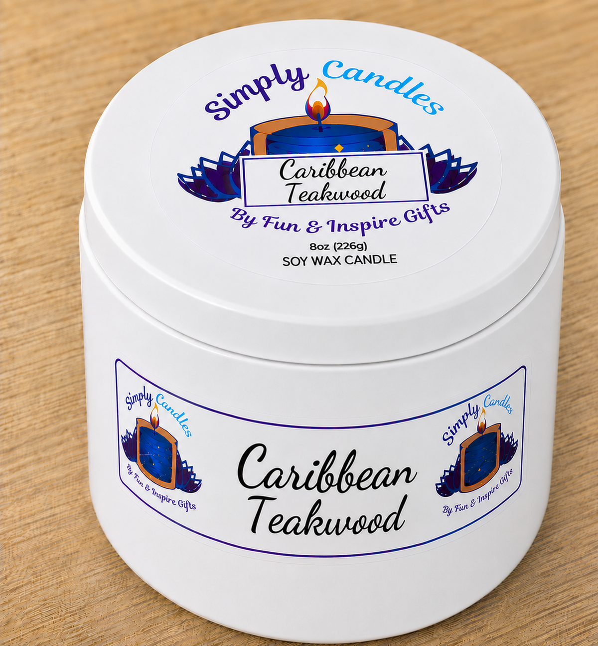 Caribbean Teakwood Scented Candle