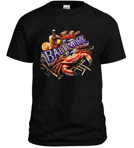 Baltimore Crabs and Football Unisex Tee