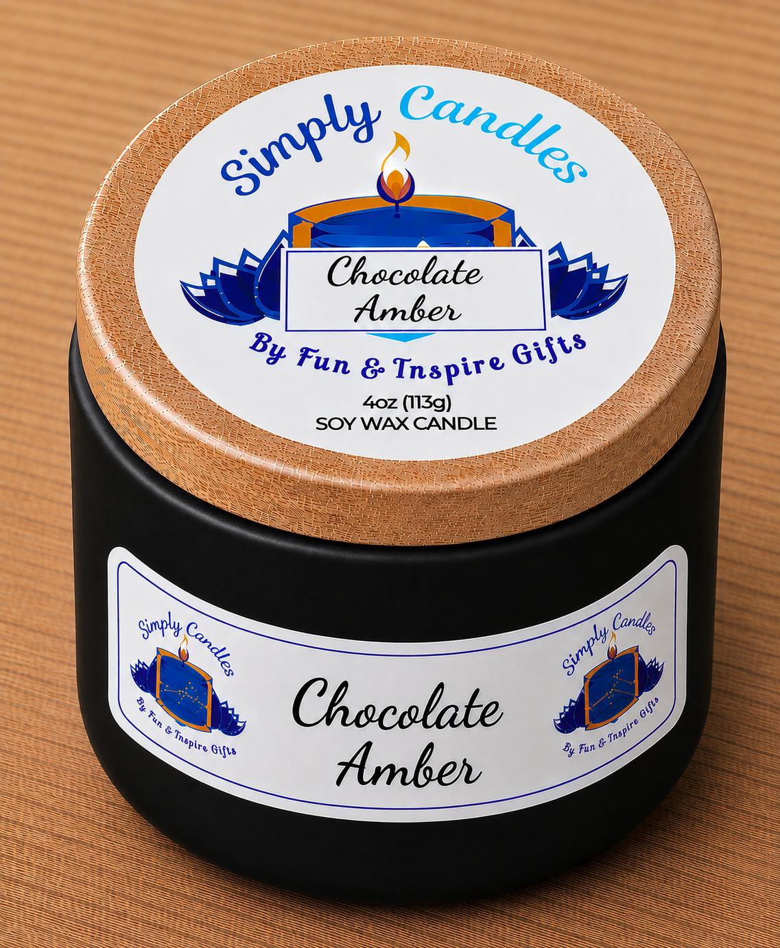 Chocolate Amber Scented Candle