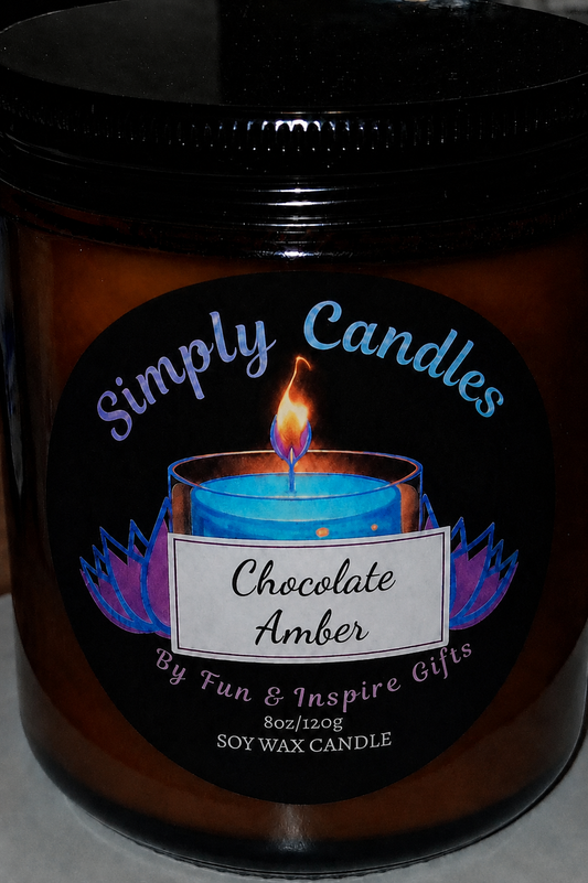 Chocolate Amber Scented Candle