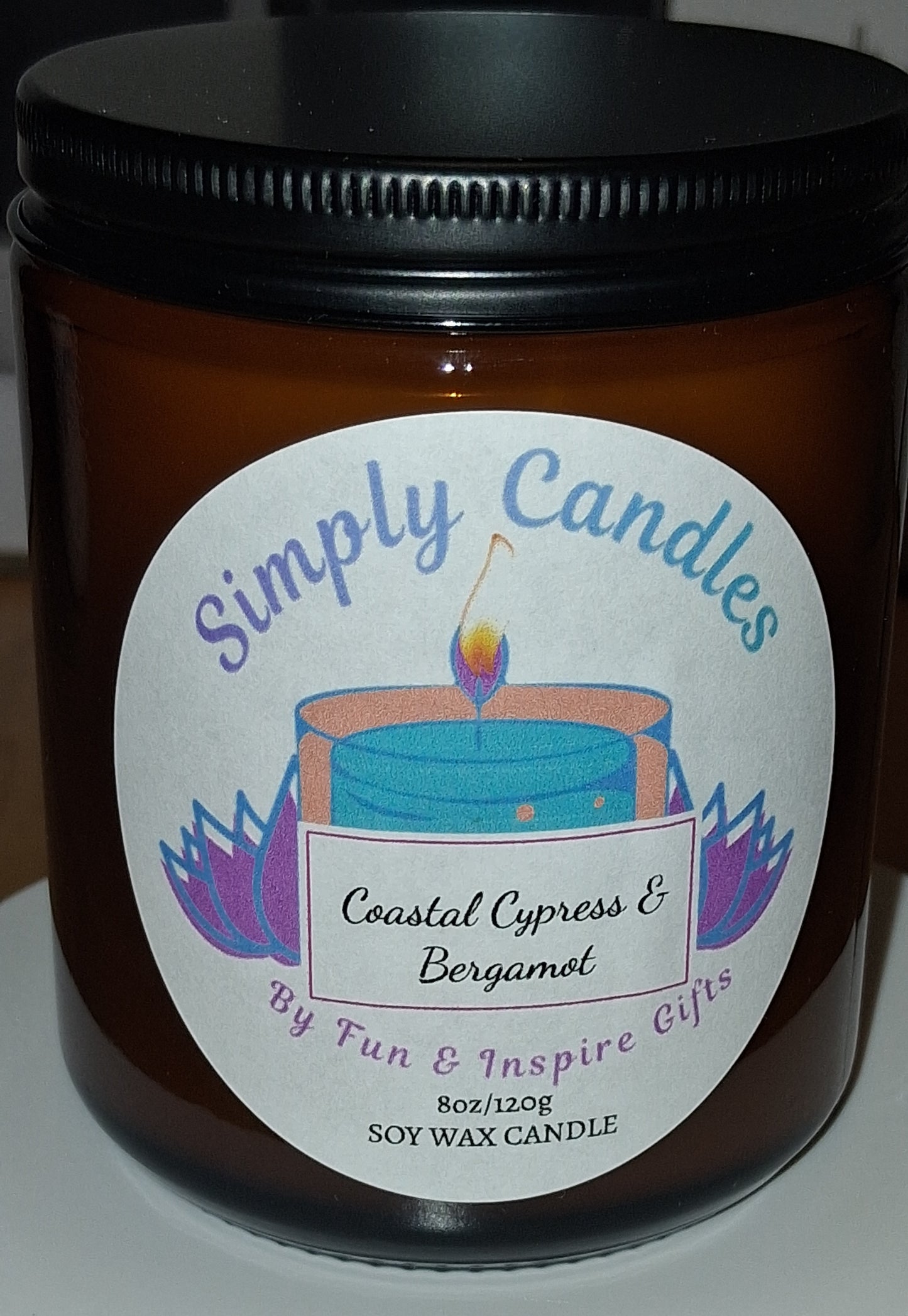 Coastal Cypress & Bergamot Scented Candle
