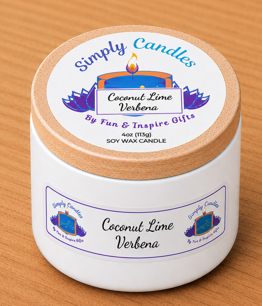 Coconut Lime Verbena Scented Candle