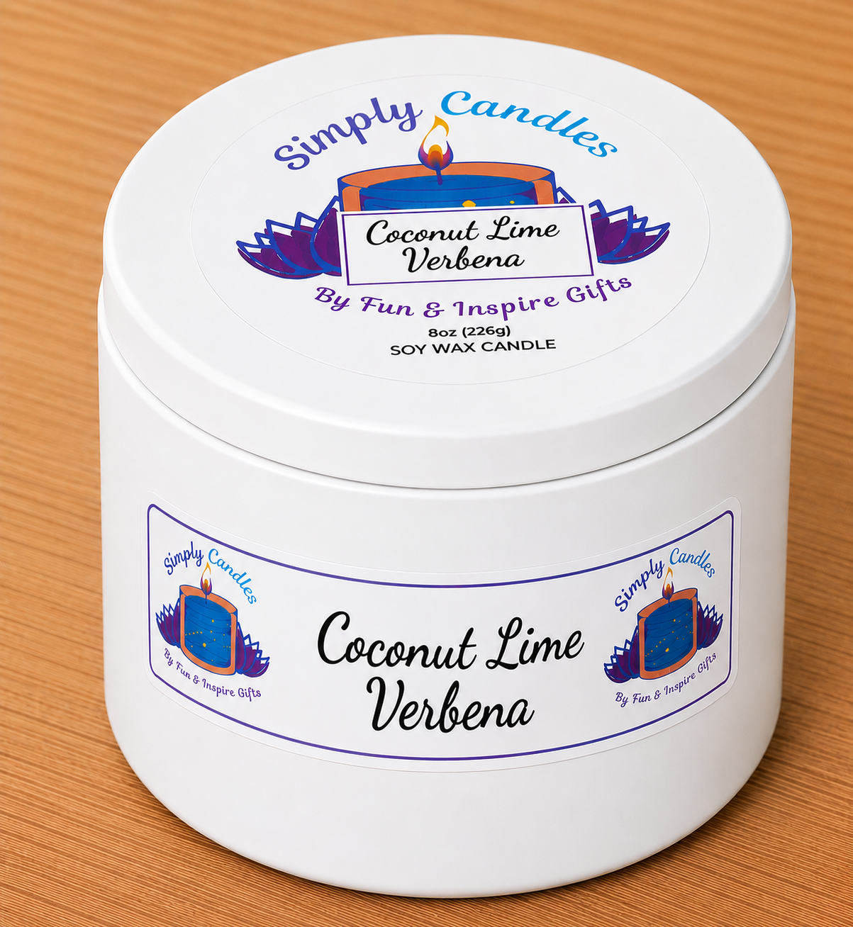 Coconut Lime Verbena Scented Candle