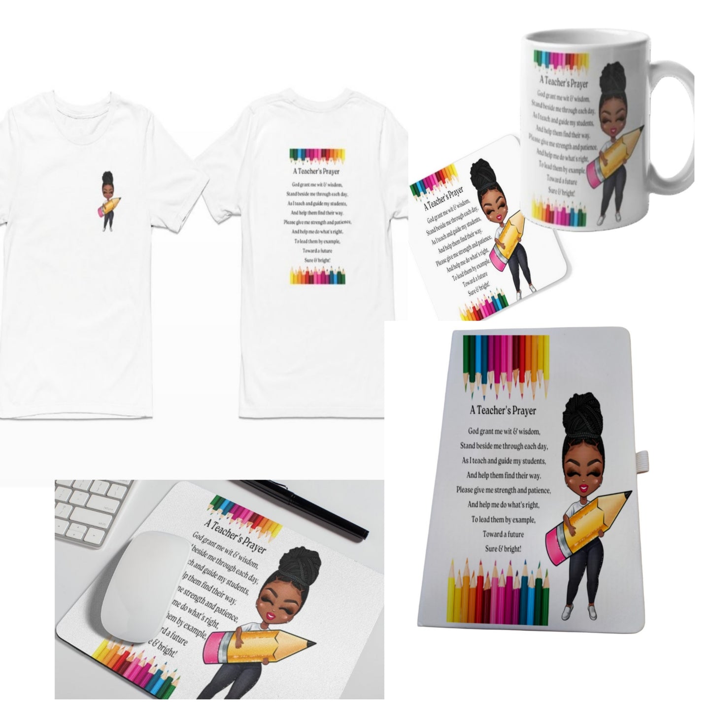 Personalized A Teachers Prayer Gift Set