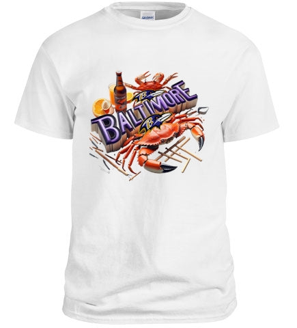 Baltimore Crabs and Football Unisex Tee