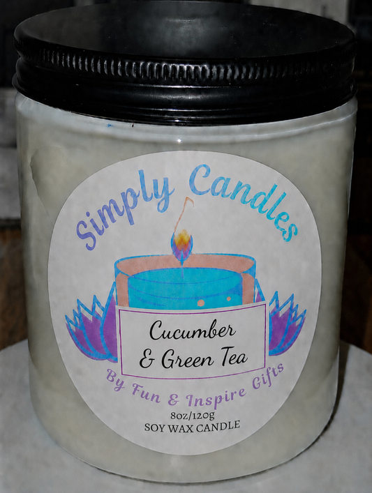 Cucumber & Green Tea Scented Candle