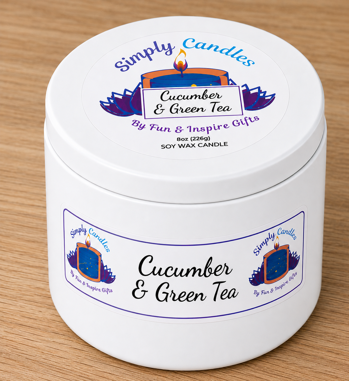 Cucumber & Green Tea Scented Candle