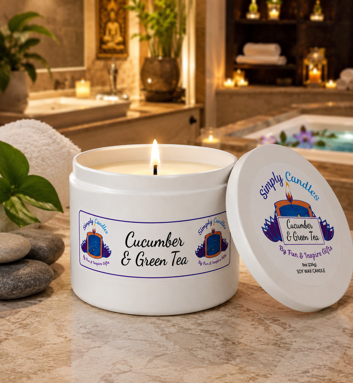 Cucumber & Green Tea Scented Candle