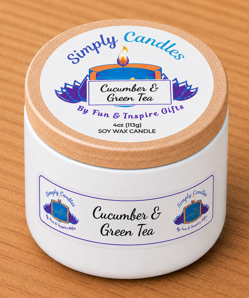 Cucumber & Green Tea Scented Candle