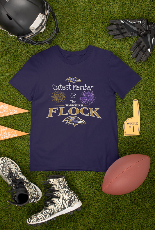 Cutest Member of the Ravens Flock Kids Tee