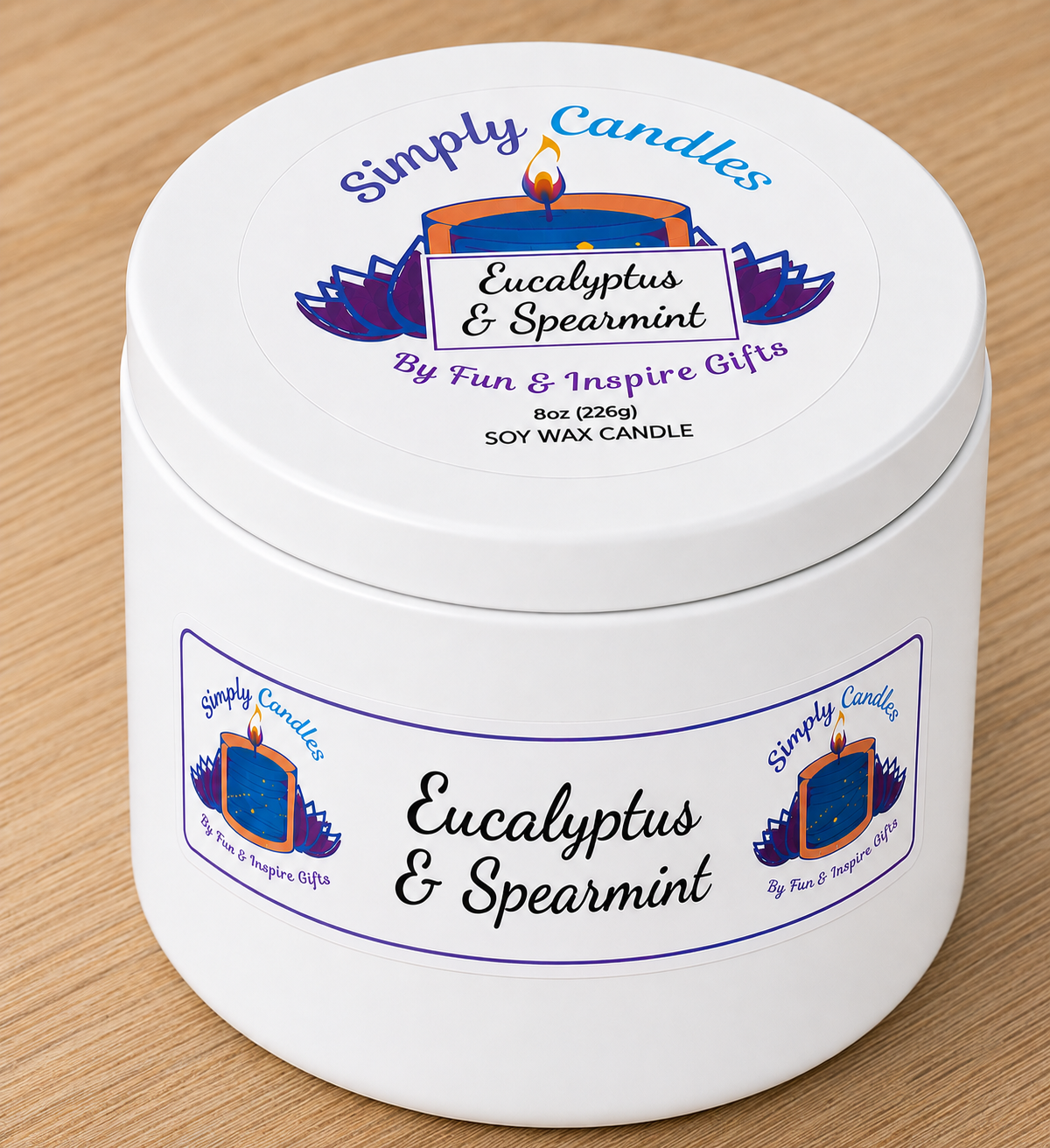 Eucalyptus & Spearmint Scented  Candle