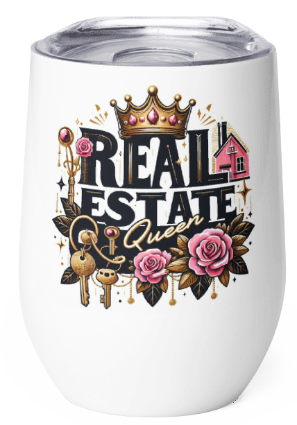 Real Estate Queen Wine Tumbler